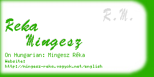 reka mingesz business card